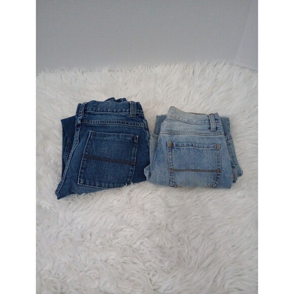 Lot 2 Pair Boys Rustic/Cargo Wrangler  Adjustable Waist  Jeans Size 8 - Picture 1 of 9